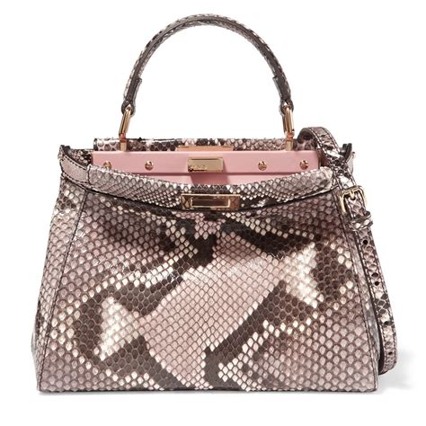 fendi pink python bag|fendi peekaboo green.